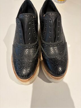 Miu Miu black Leather Brogues
